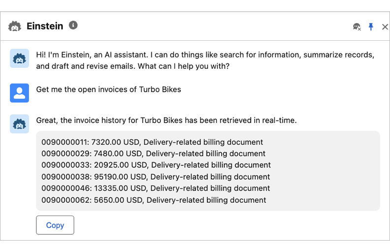 A prompt to fetch invoices from SAP in real-time